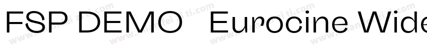 FSP DEMO   Eurocine Wide字体转换